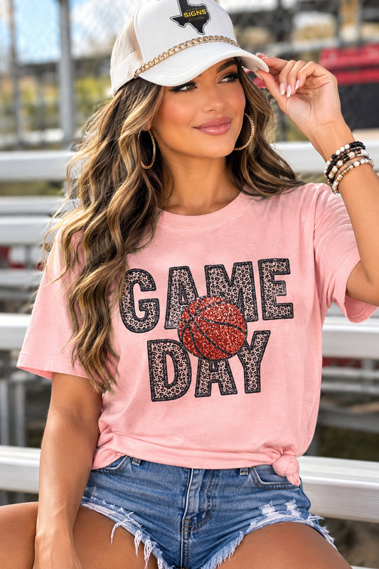 Game Day Basketball T-Shirt Glitter & Sequin