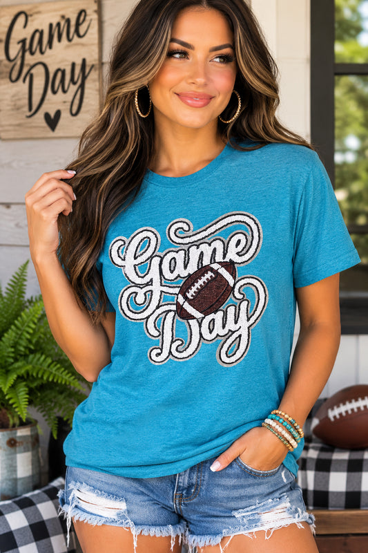 Game Day Football T-Shirt Glitter & Sequin